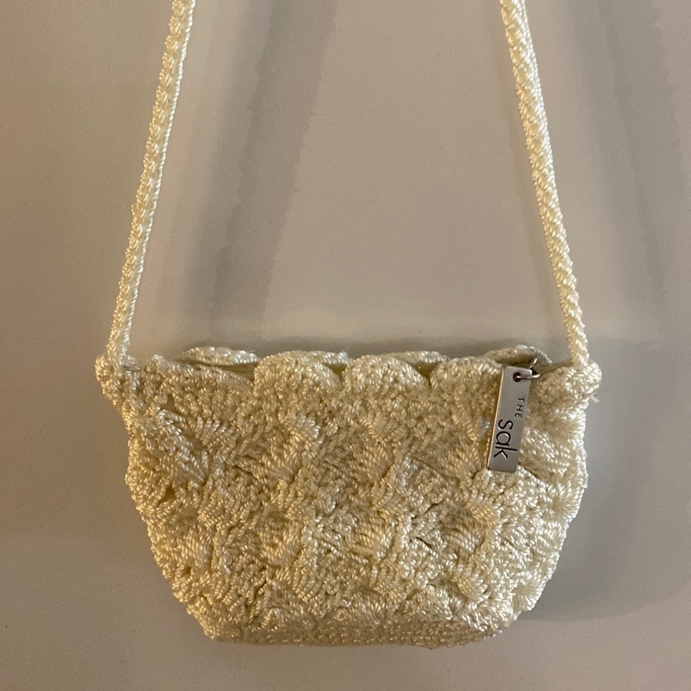 The Sak Cream Crochet Crossbody Bag